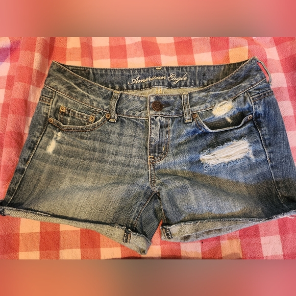 LOT OF 4   American Eagle Distressed Denim Women Shorts - Picture 8 of 13